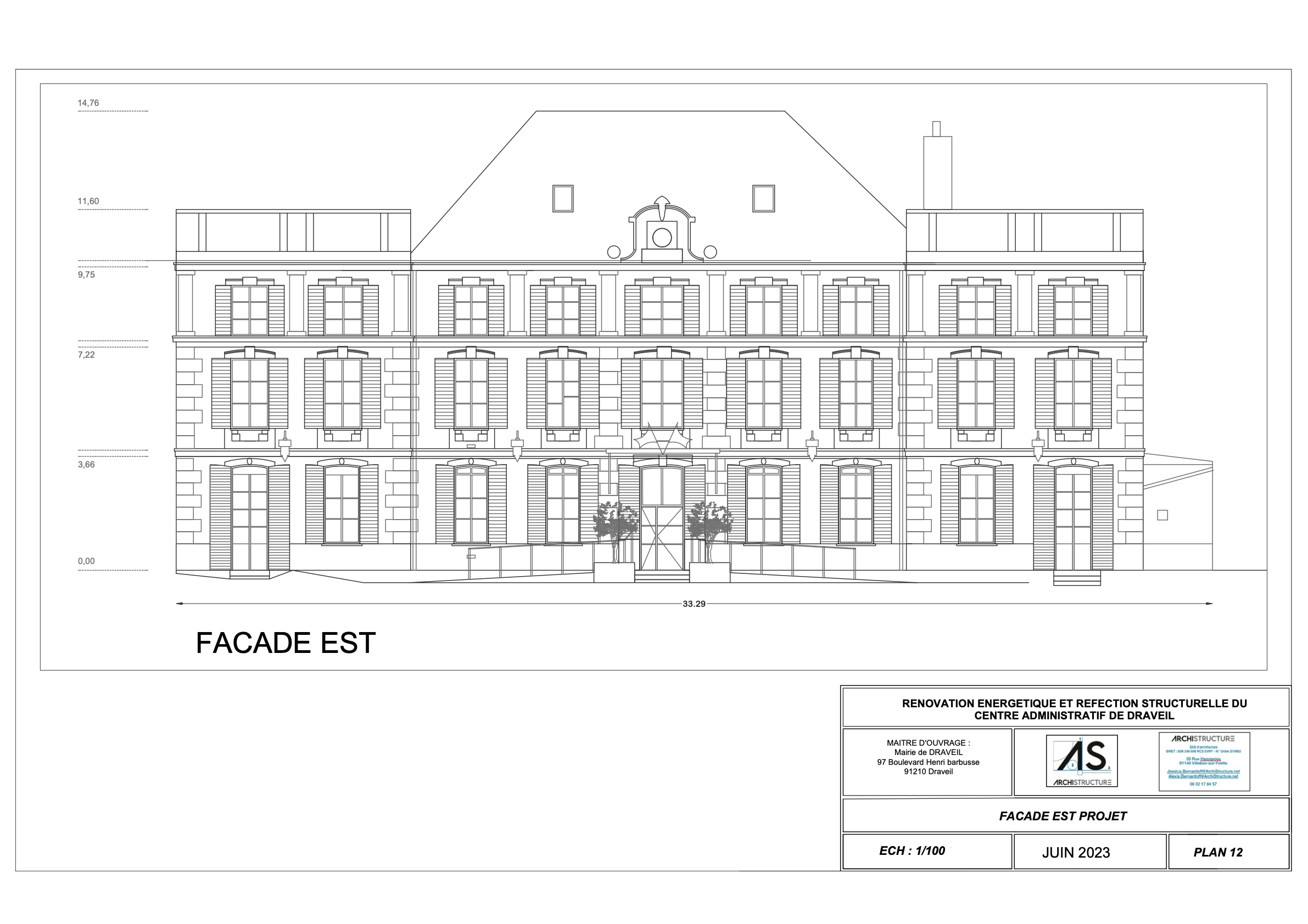 Draveil — façade est centre administratif