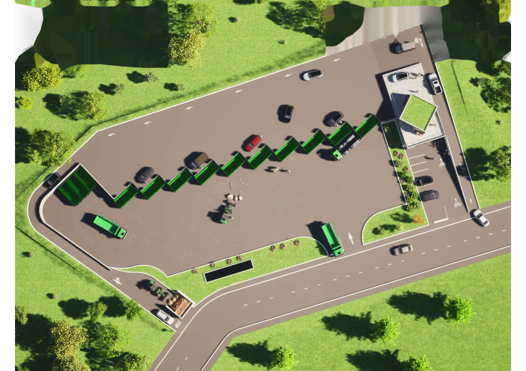 Épinay-sur-Orge — vue aérienne écocentre SIREDOM